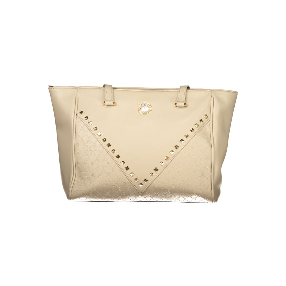 Laura Biagiotti Beigefarbene PVC-Handtasche für Damen