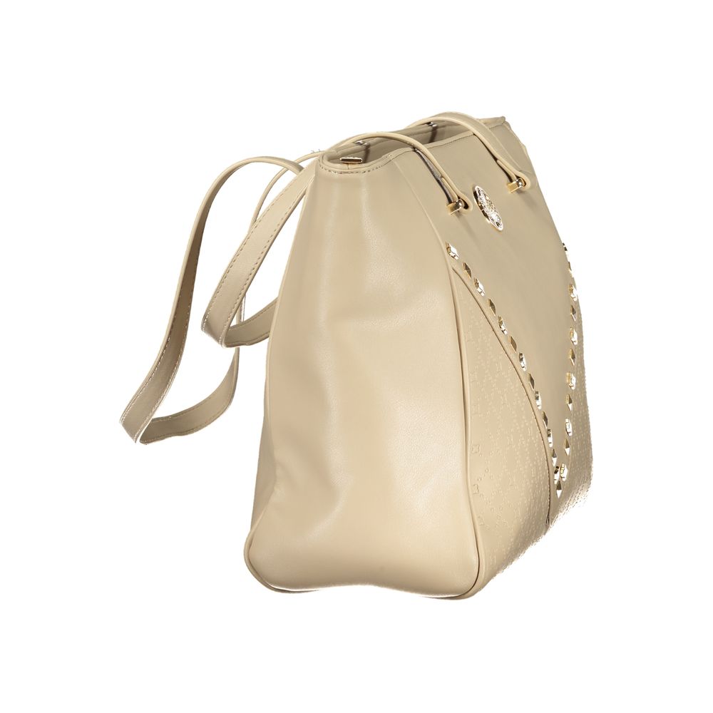 Laura Biagiotti Beigefarbene PVC-Handtasche für Damen