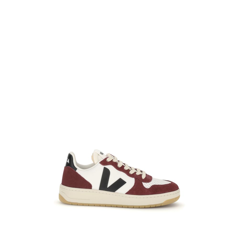 Veja Bunte Leder-Sneaker mit niedrigem Schaft