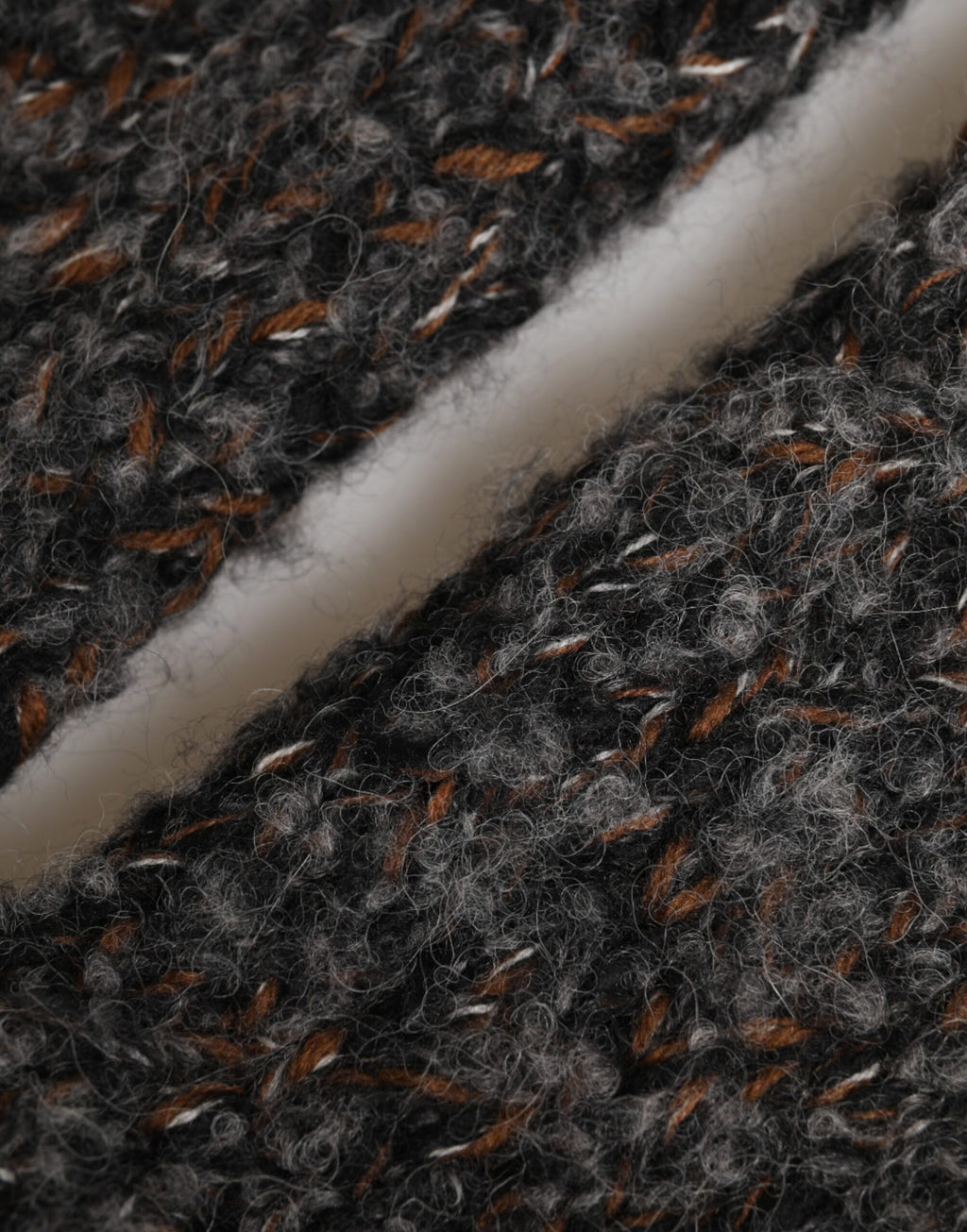 Dolce & Gabbana Graue Fingerlose Herrenhandschuhe aus Wollstrick