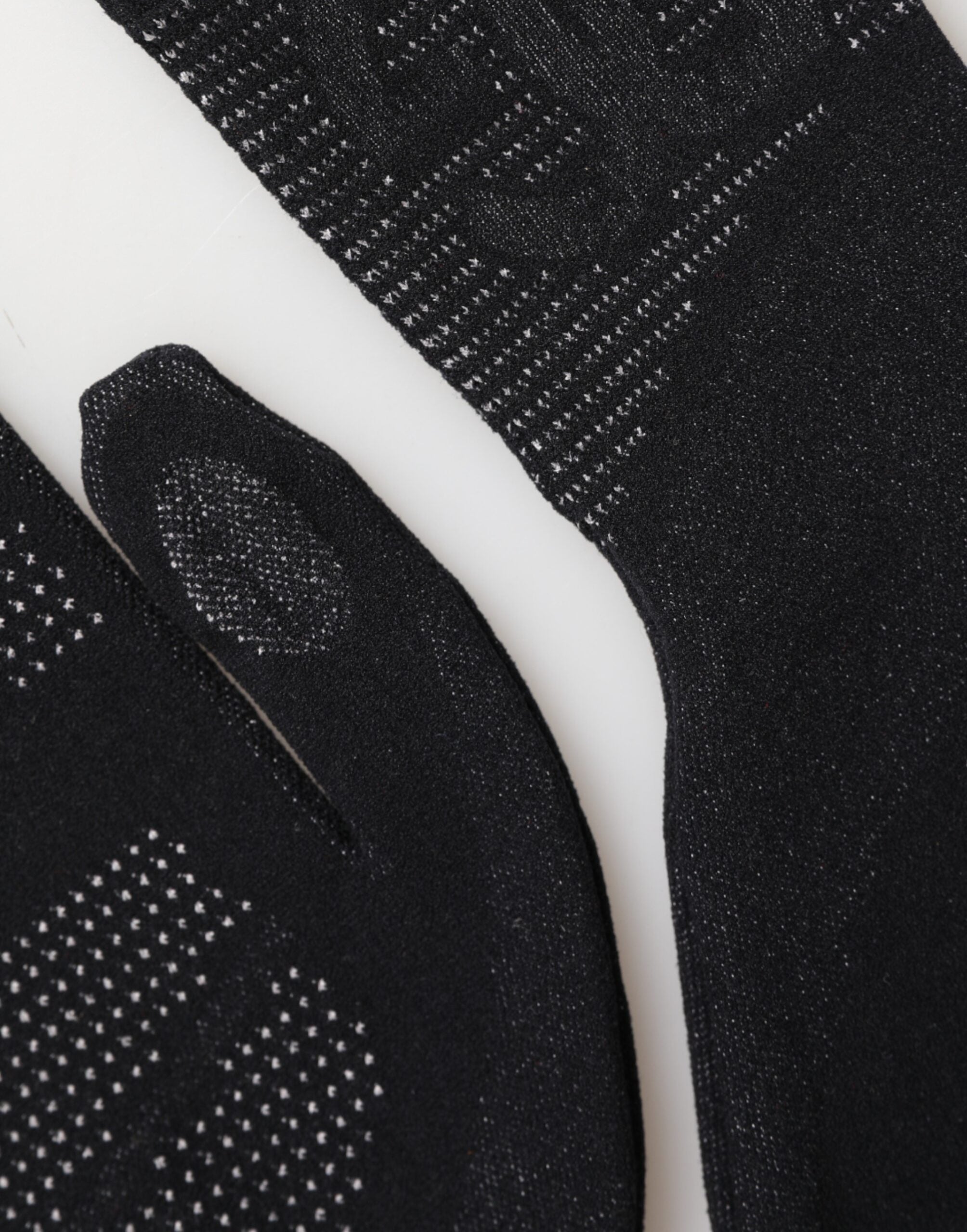 Dolce & Gabbana Schwarze Herren-Handschuhe mit DG-Logo aus Baumwolle