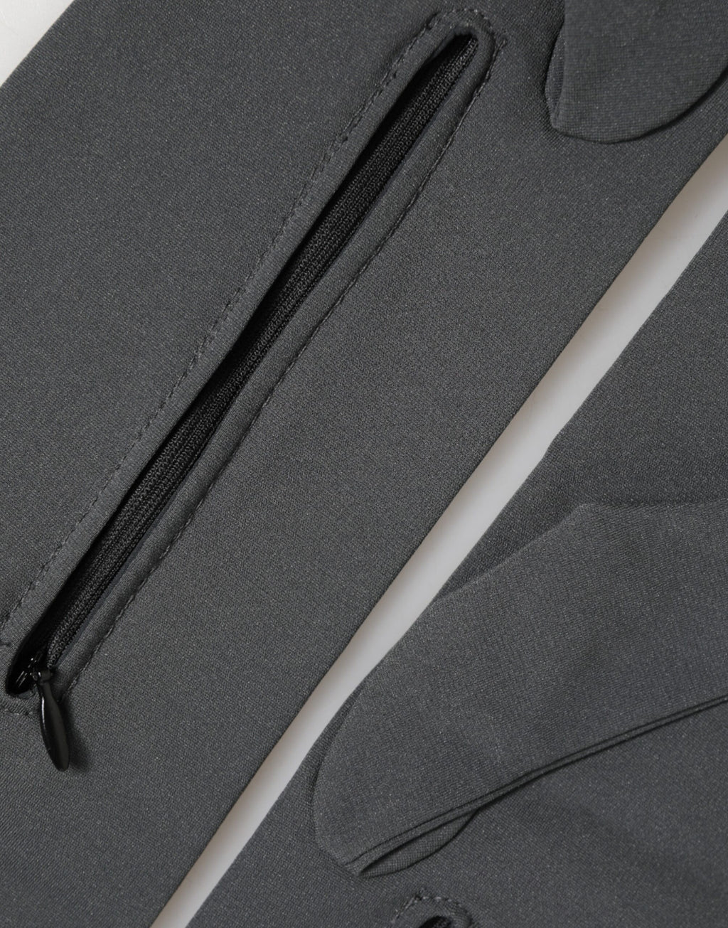 Dolce & Gabbana Dunkelgraue Herren-Viskose-Handschuhe bis zum Ellenbogen