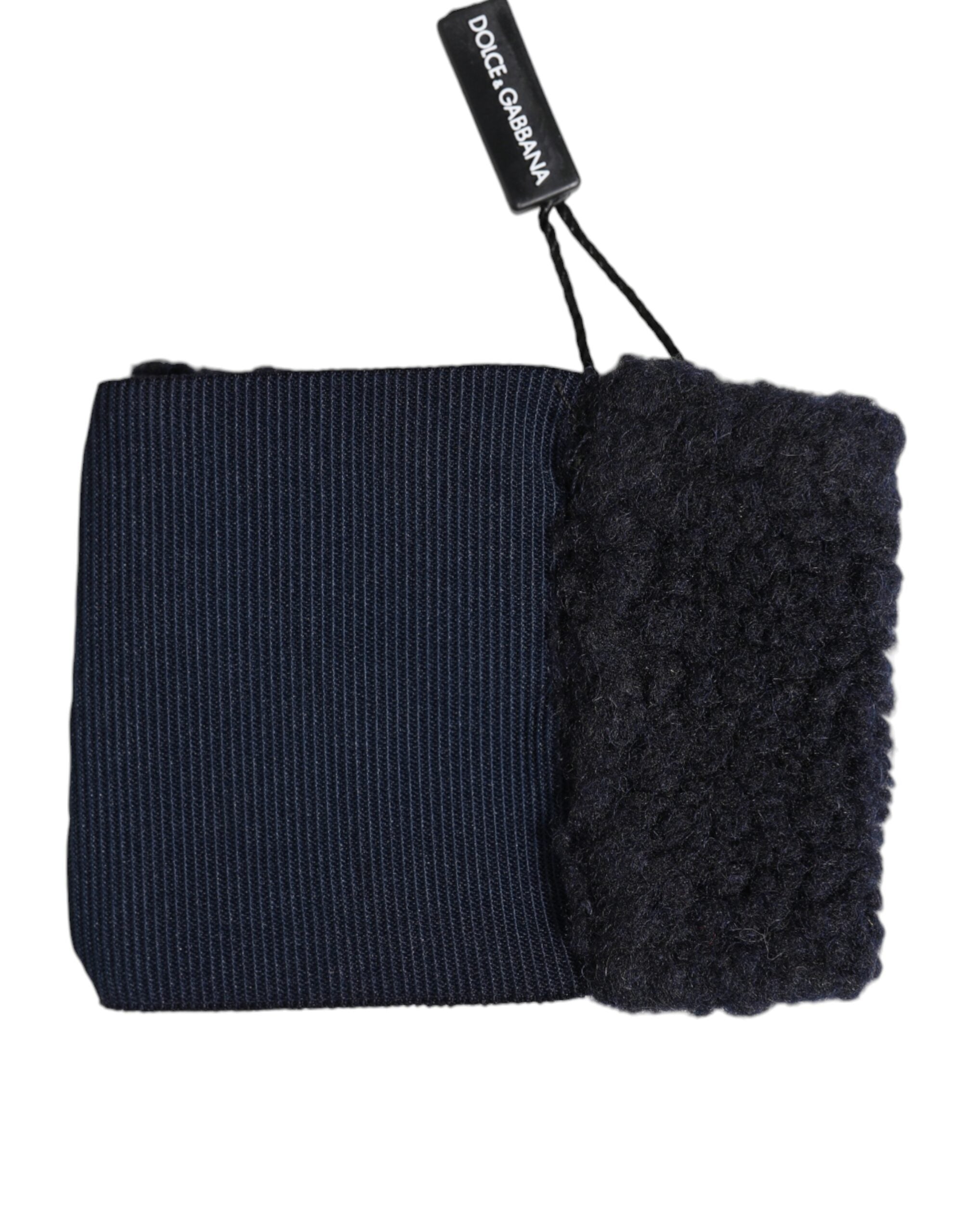 Dolce & Gabbana Schwarzes Polyester-Armband mit Logo-Plakette für Herren, Einheitsgröße