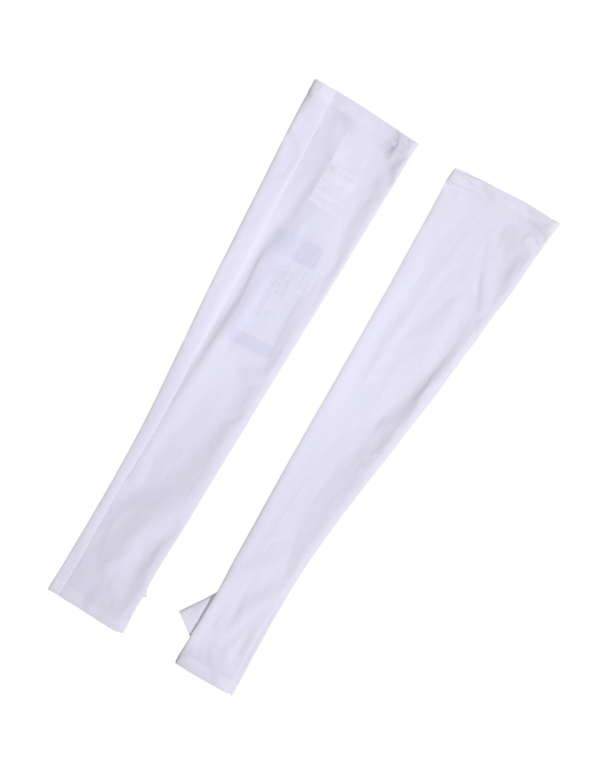 Dolce & Gabbana Weiße Nylon-Fingerlose Ellenbogenlange Handschuhe