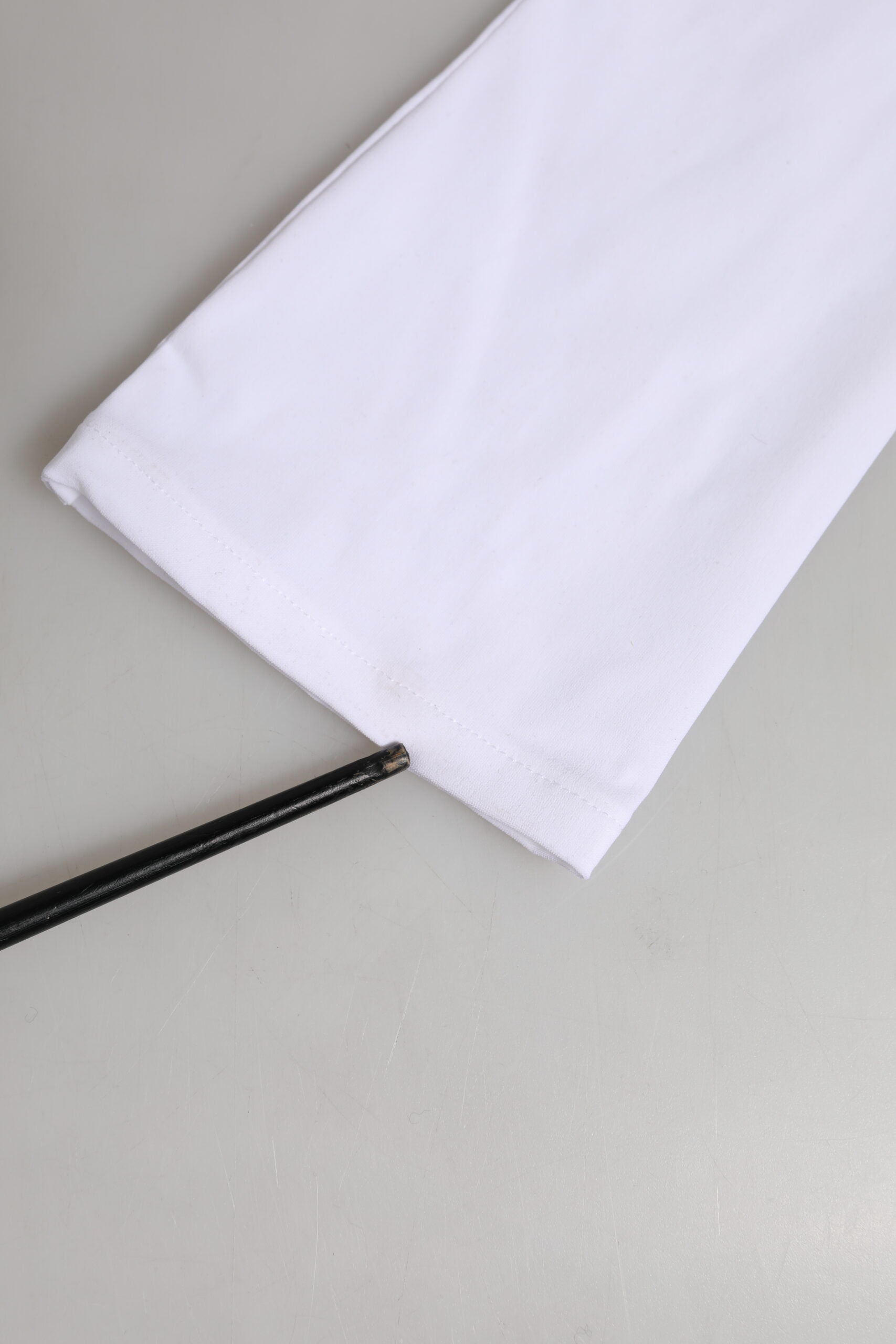 Dolce & Gabbana Weiße Nylon-Fingerlose Ellenbogenlange Handschuhe