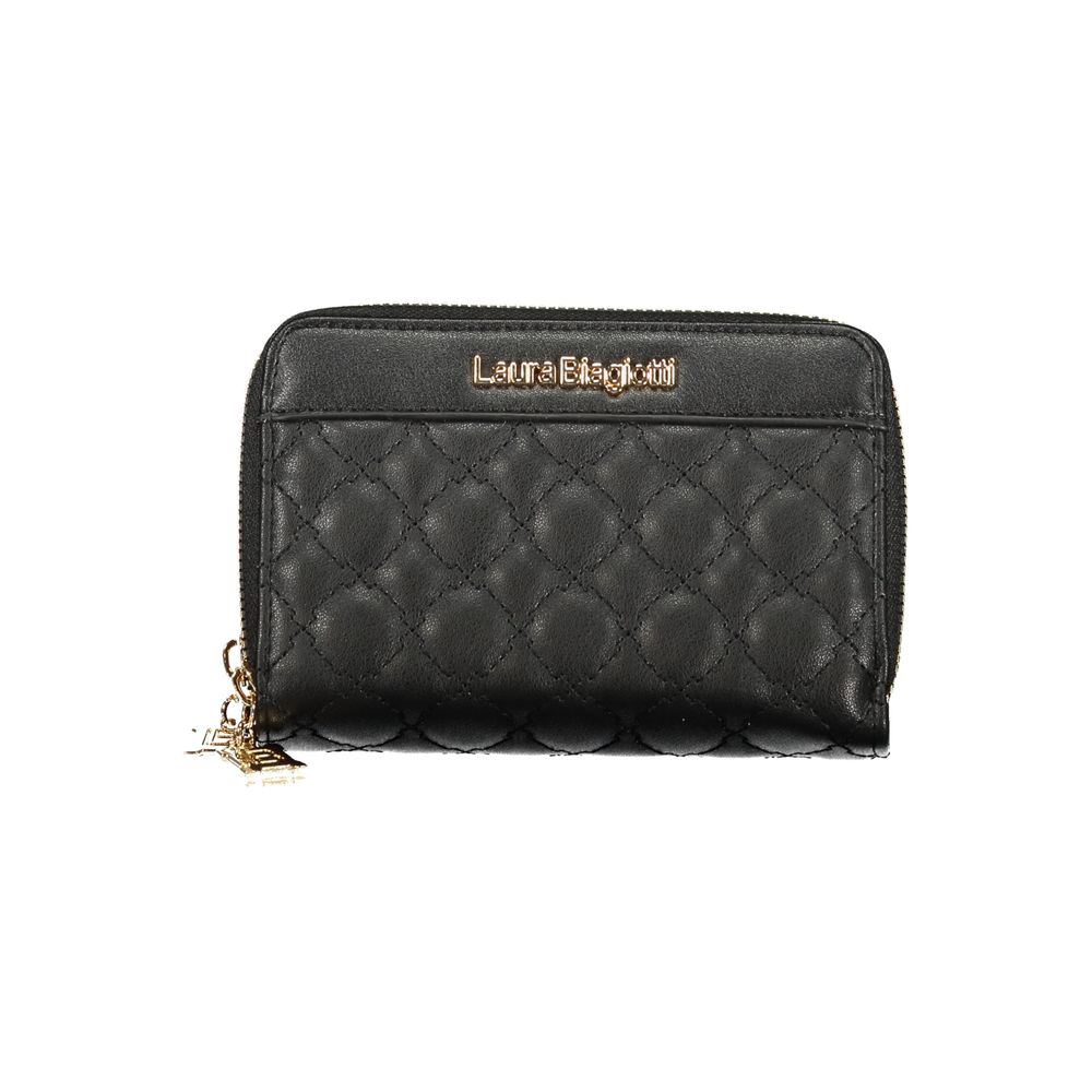 Laura Biagiotti Schwarzes Polyethylen Damenportemonnaie