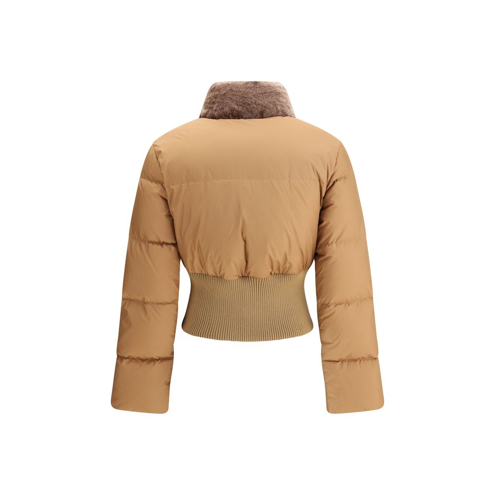 Fendi Braune Polyester-Langjacke