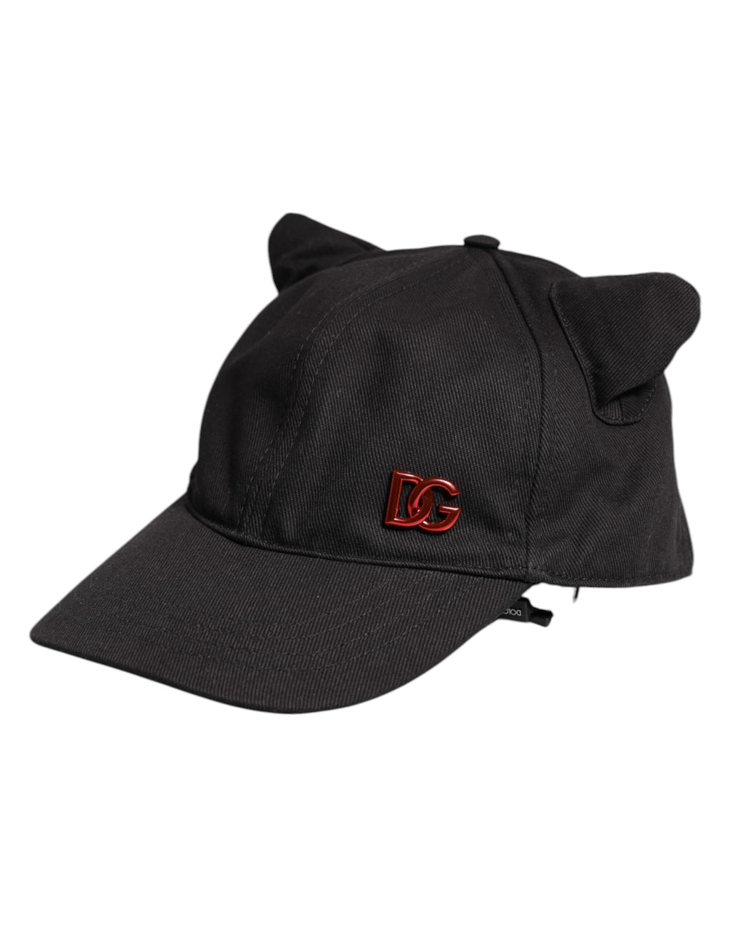 Dolce & Gabbana Schwarze Baumwoll-Baseballkappe mit 6 Panels und Logo-Patch