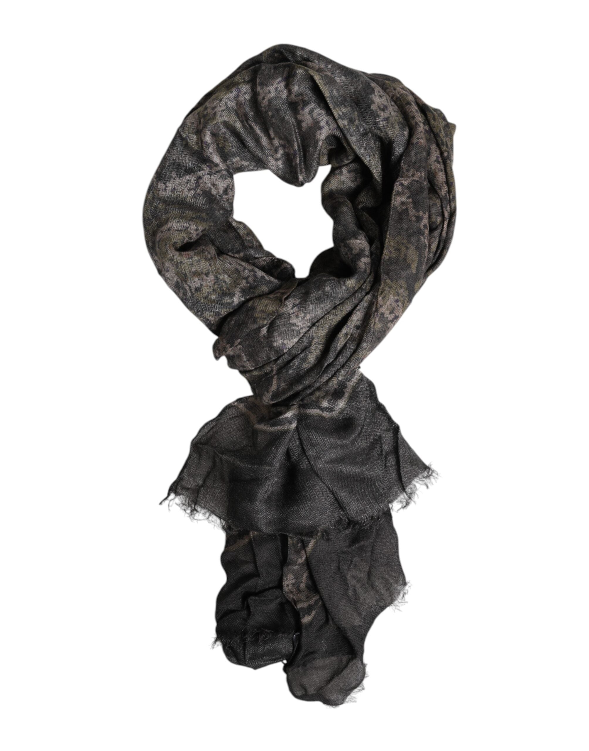 Dolce & Gabbana Foulard-Schal mit Fransen und Tarnmuster in Multicolor
