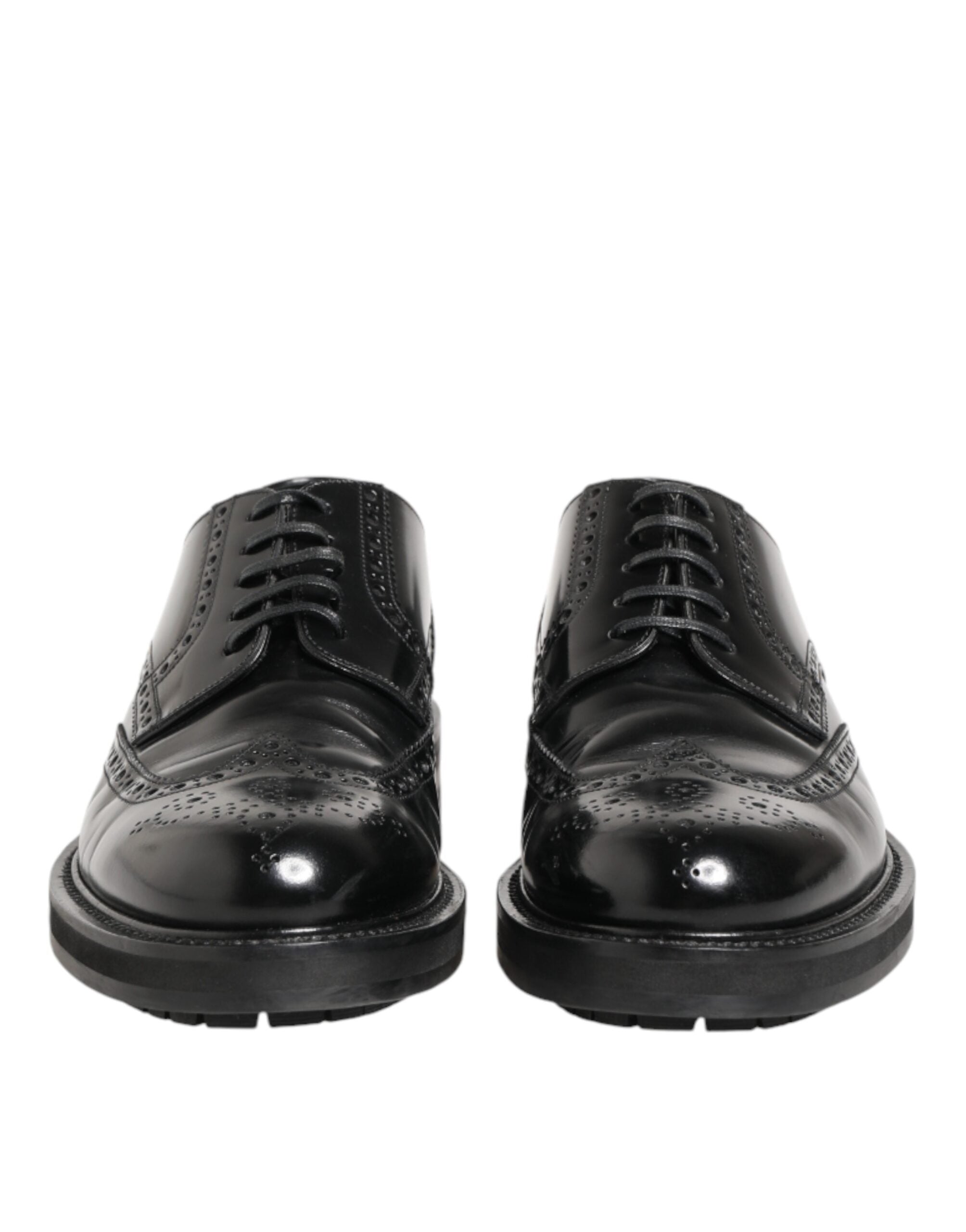 Dolce & Gabbana Schwarze Derby-Schuhe aus Kalbsleder für Herren