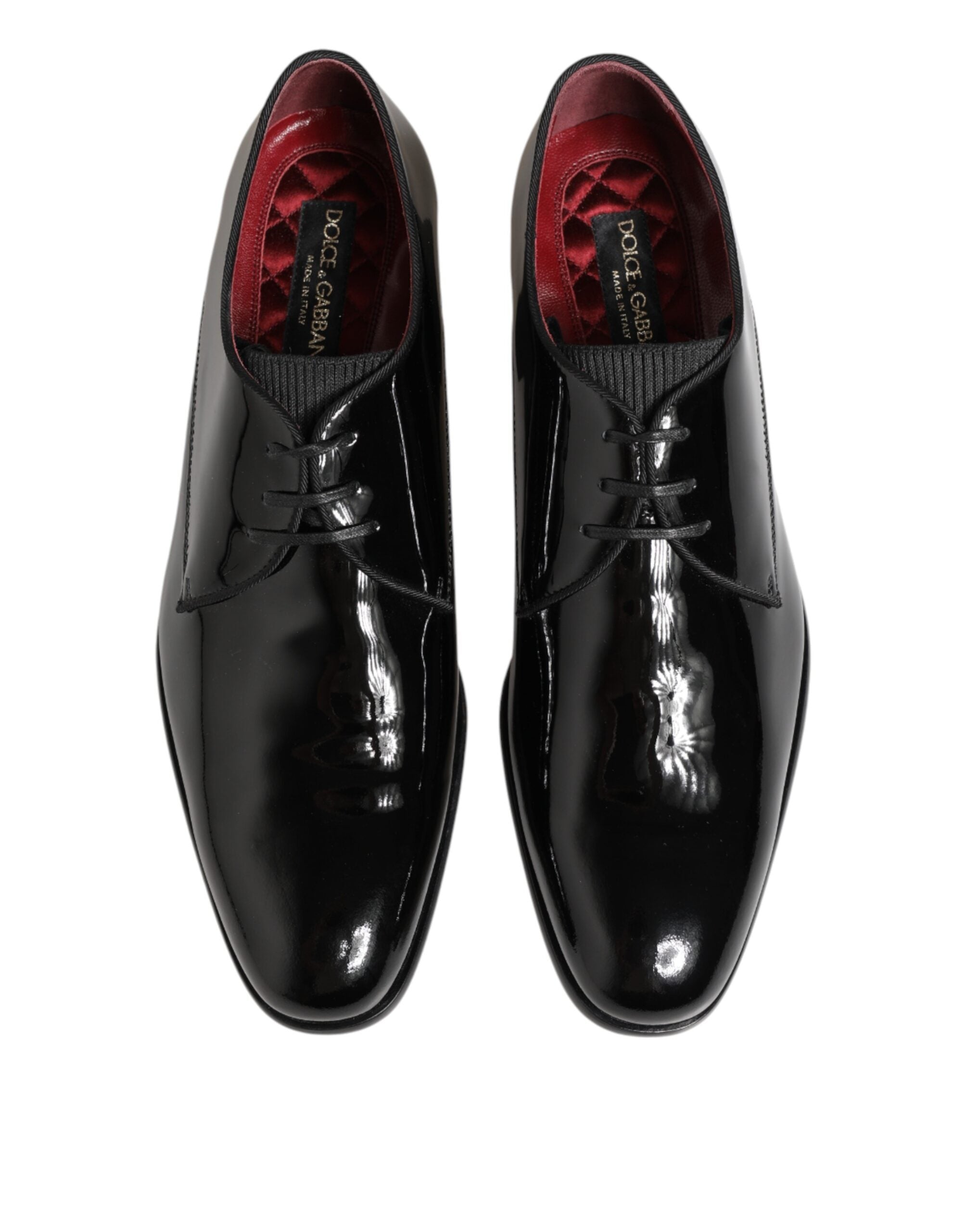 Dolce & Gabbana Schwarze Derby-Schuhe aus Kalbsleder für Herren