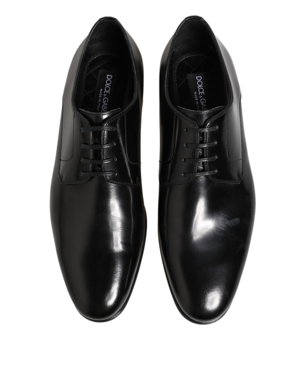 Dolce & Gabbana Schwarze Derby-Schuhe aus Kalbsleder für Herren