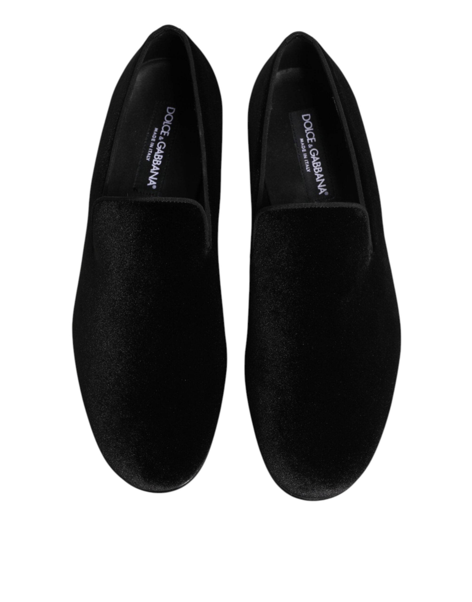 Dolce & Gabbana Schwarze Wildleder-Loafer zum Hineinschlüpfen