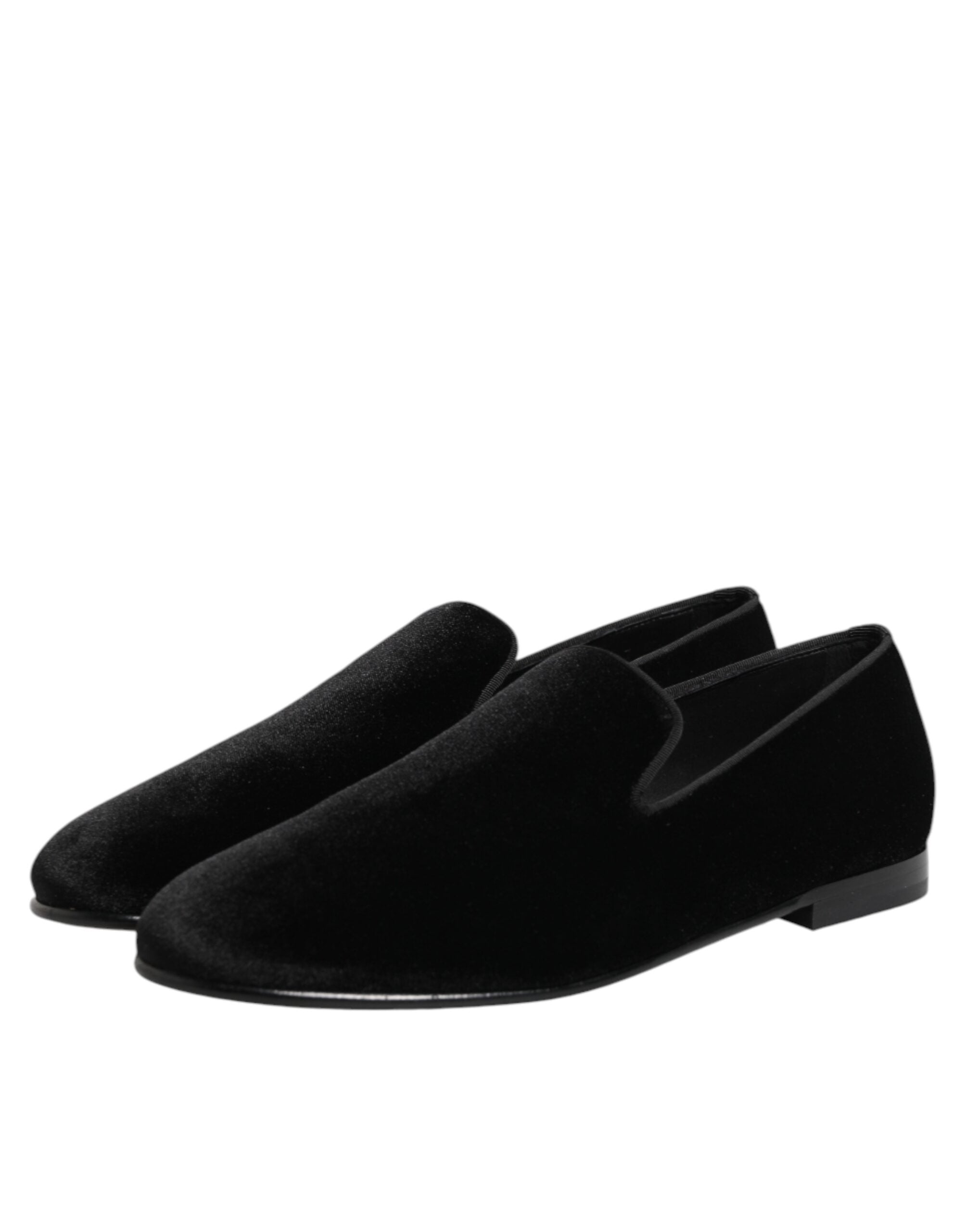 Dolce & Gabbana Schwarze Wildleder-Loafer zum Hineinschlüpfen