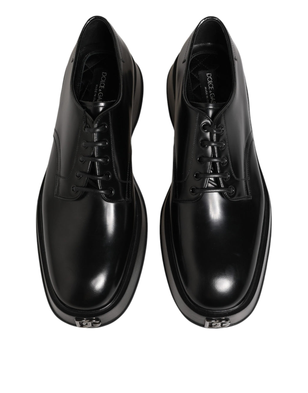 Dolce & Gabbana Schwarze Derby-Schuhe aus Kalbsleder für Herren