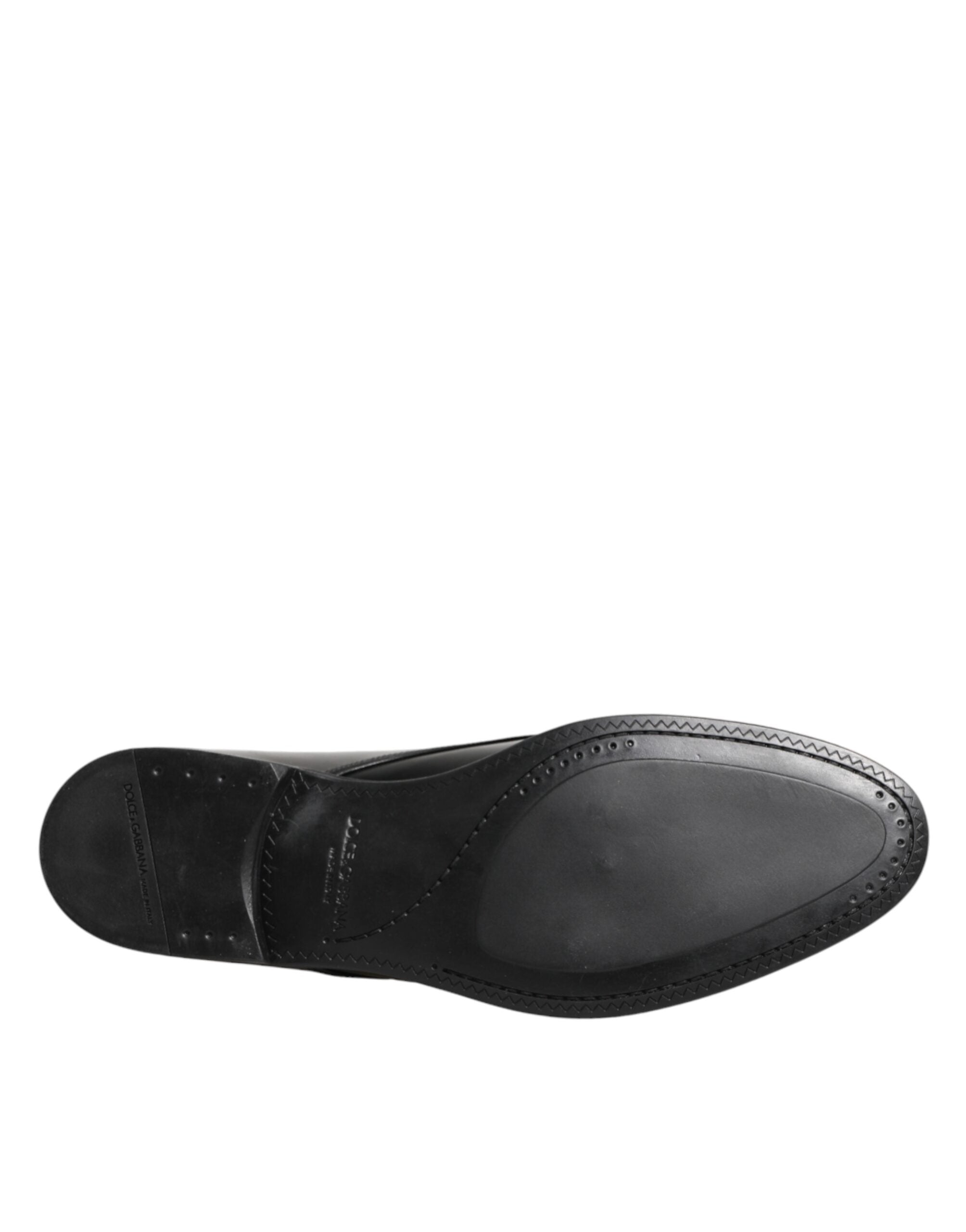 Dolce & Gabbana Schwarze Derby-Schnürschuhe aus Kalbsleder