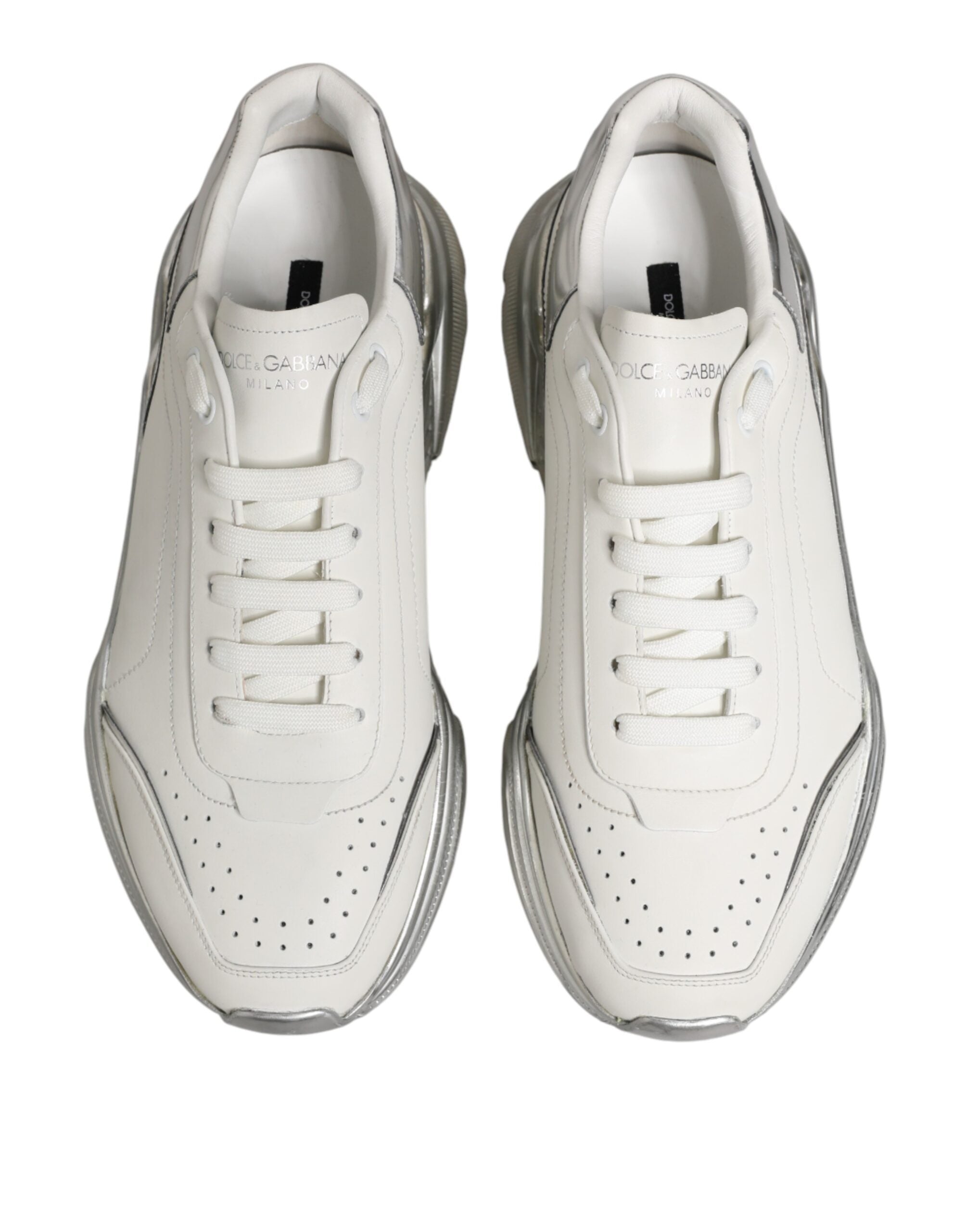 Dolce & Gabbana Weiße und silberne Daymaster Sneakers
