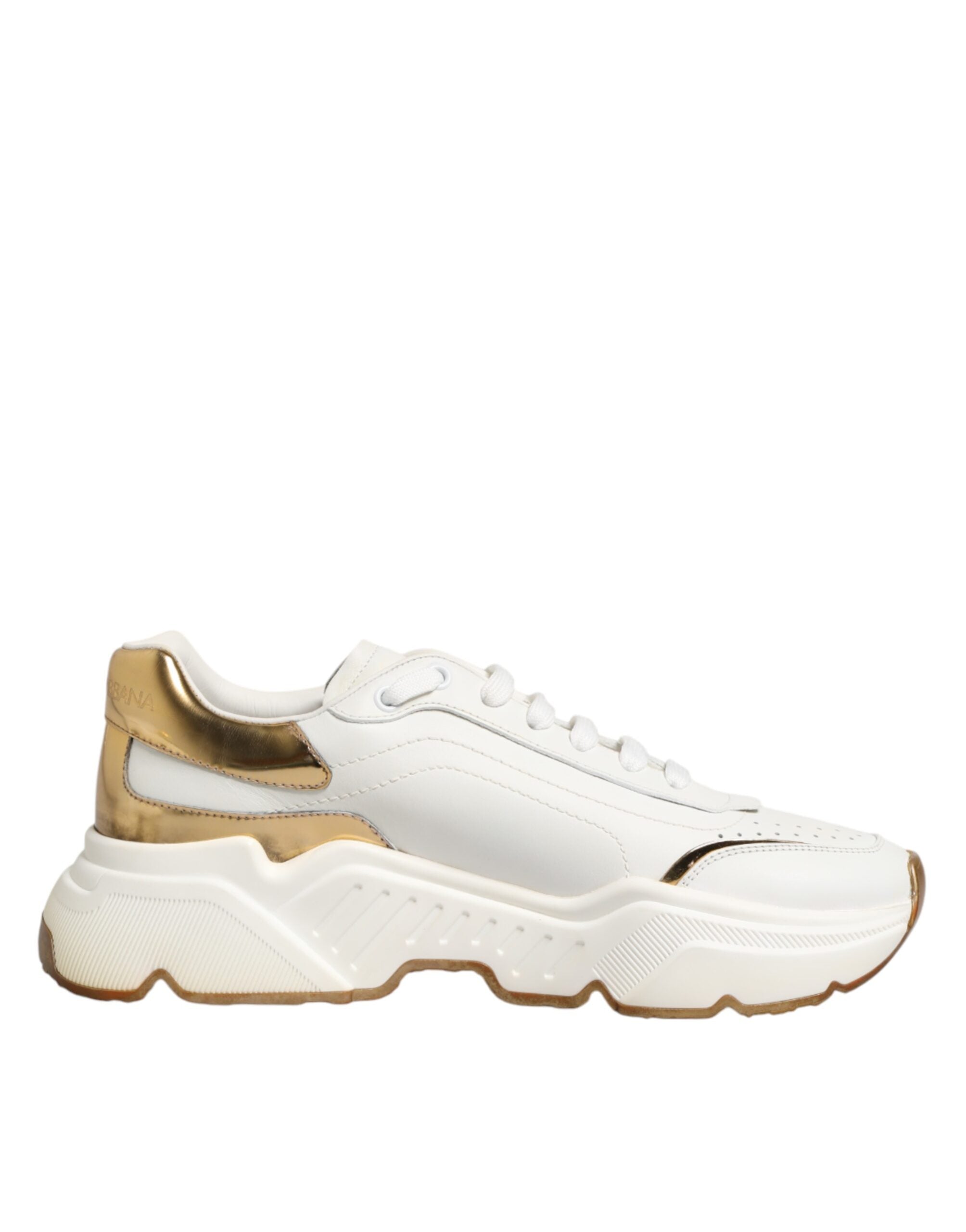 Dolce & Gabbana Weiße und goldene Daymaster Sneakers