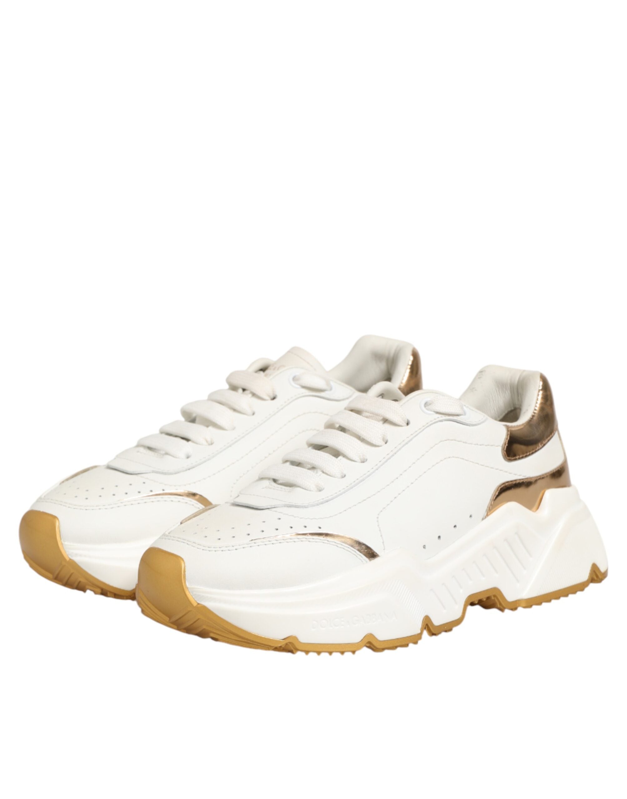 Dolce & Gabbana Weiße und goldene Daymaster Sneakers
