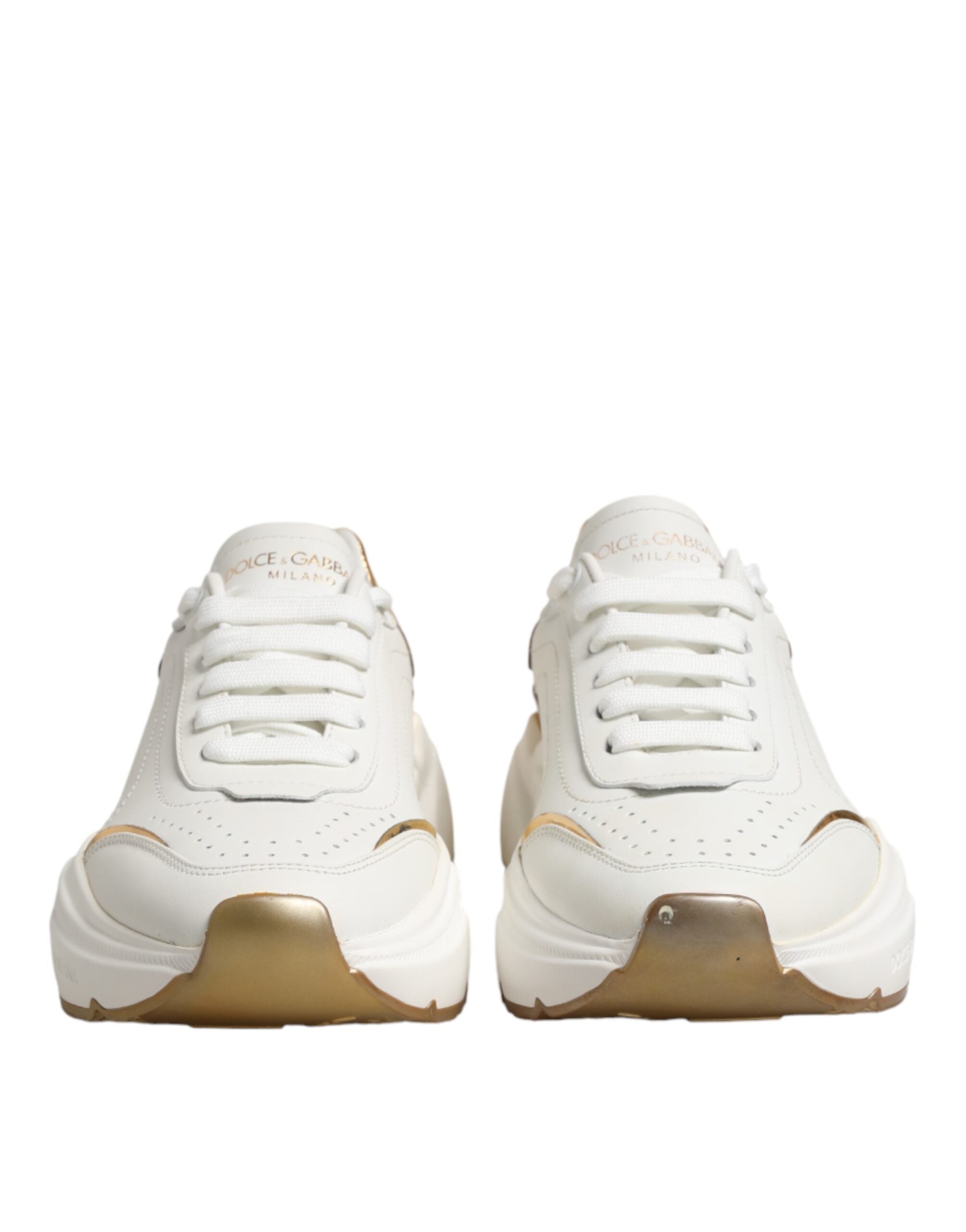 Dolce & Gabbana Weiße Gold Daymaster Sneakers