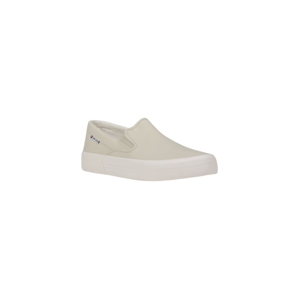 Tommy Hilfiger Jeans Beige Slip-On Loafer aus recyceltem Baumwoll-Canvas