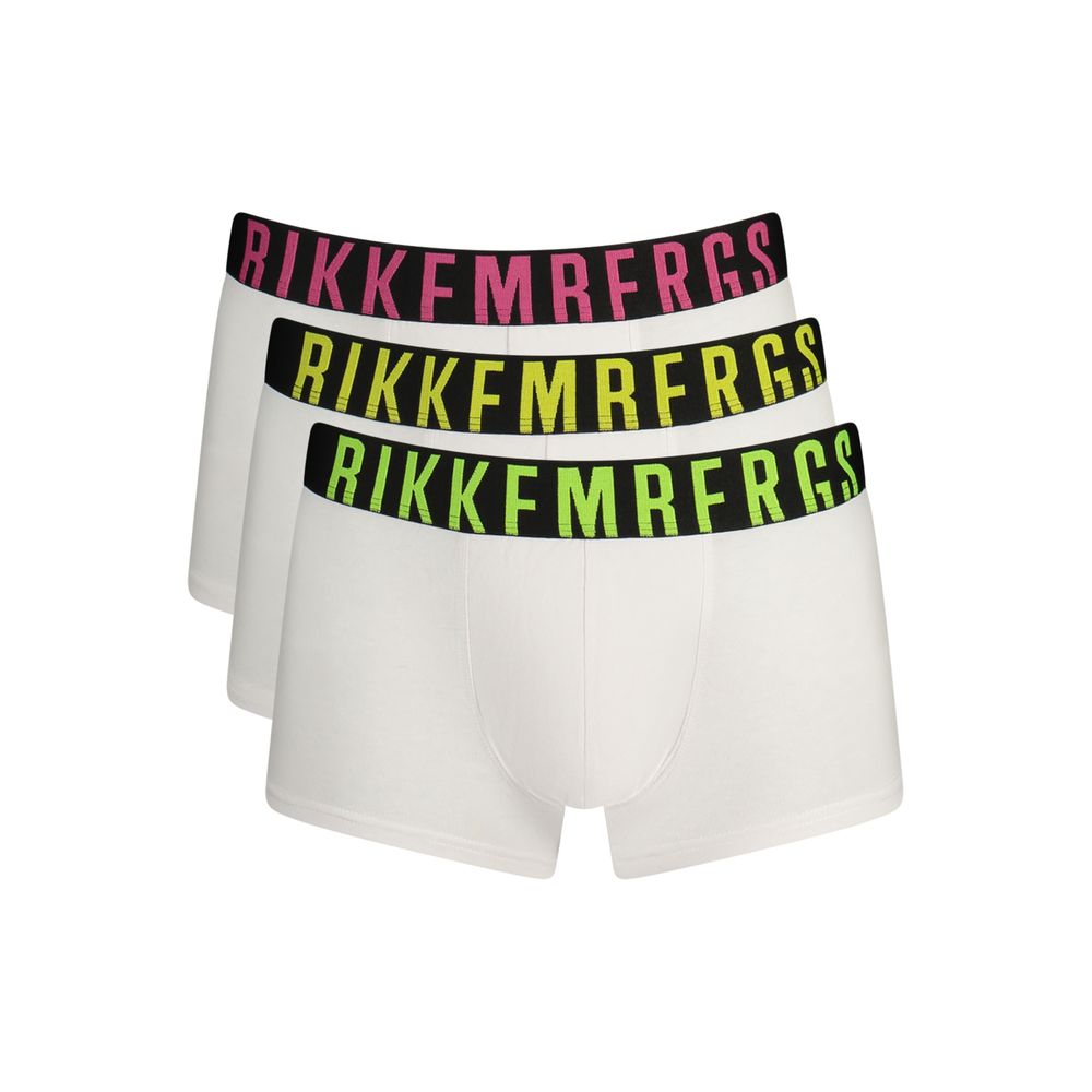 Bikkembergs Weiße Herren-Boxershorts aus Baumwolle