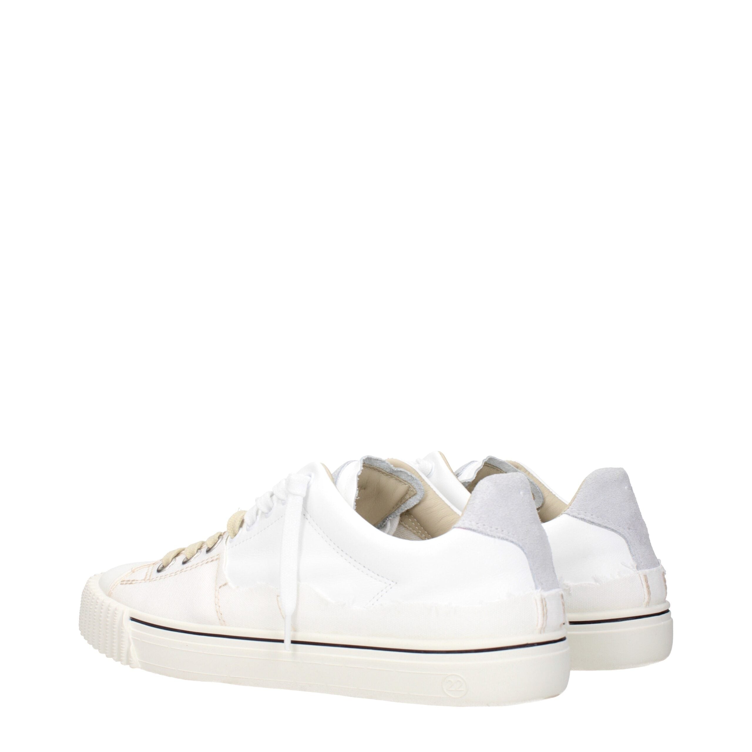 Maison Margiela Weiße Leder-Sneaker mit niedrigem Schaft