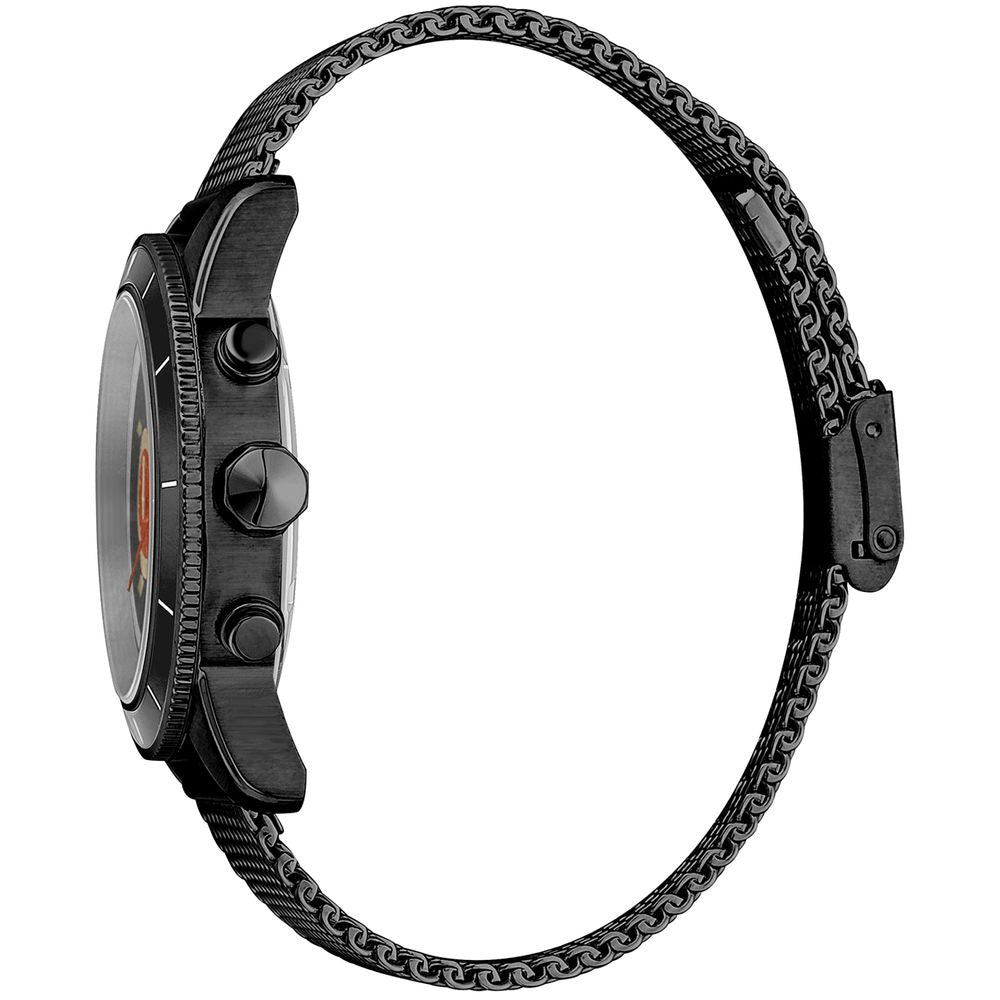 Just Cavalli Sportliche Edelstahl-Armbanduhr in Schwarz