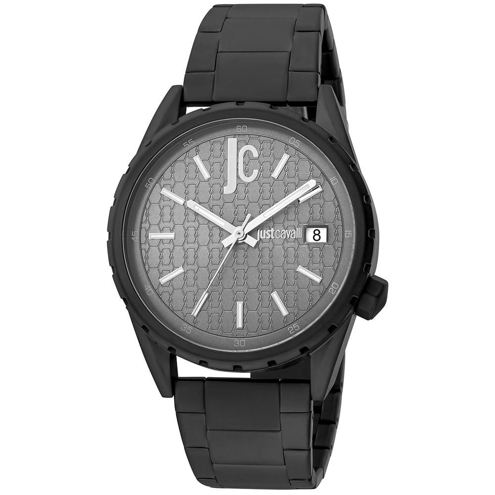 Just Cavalli Schwarze Edelstahl-Dress-Watch