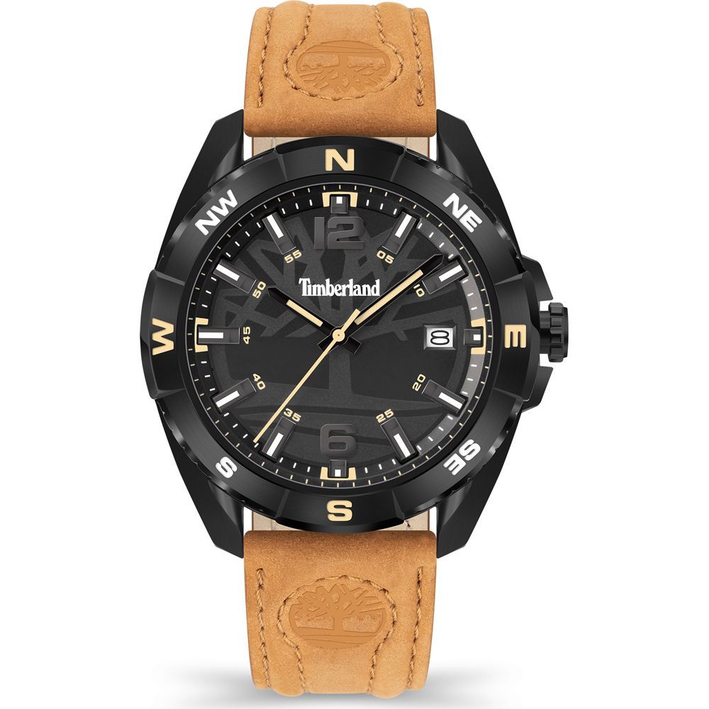 Timberland Braune Leder-Dress-Watch