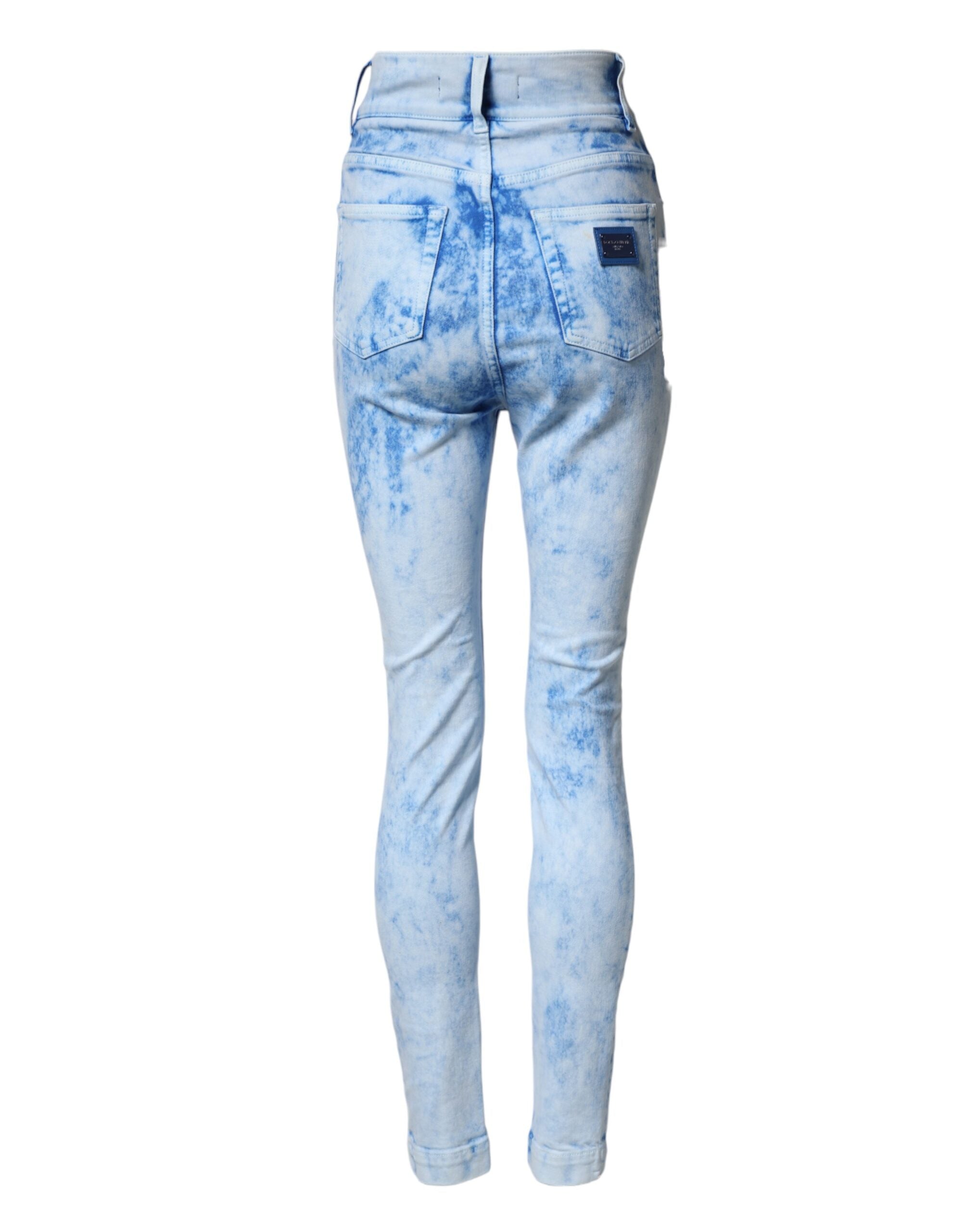 Dolce & Gabbana Hellblaue High-Waist Skinny-Jeans