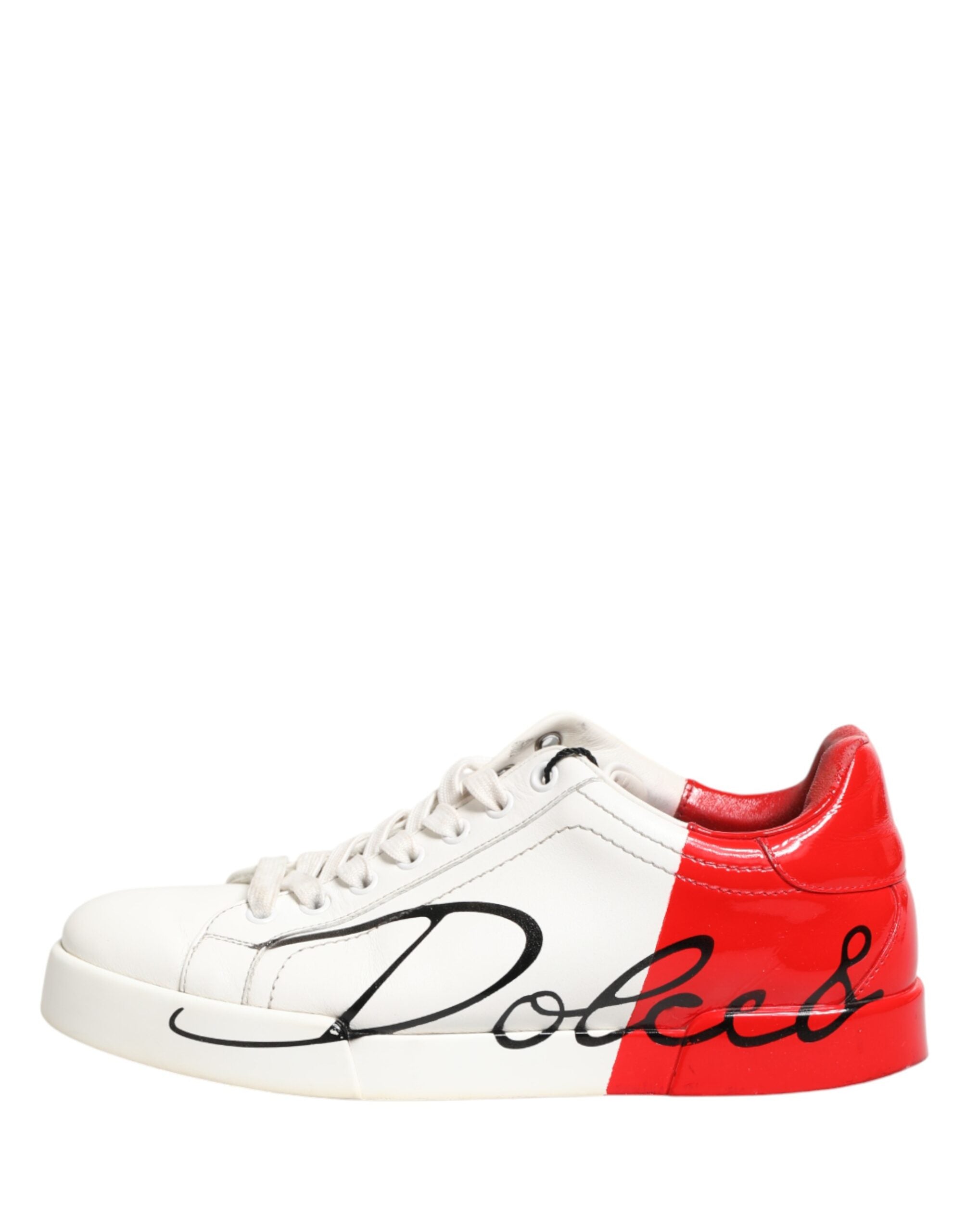 Dolce & Gabbana Weiße und rote Portofino Sneakers für Herren