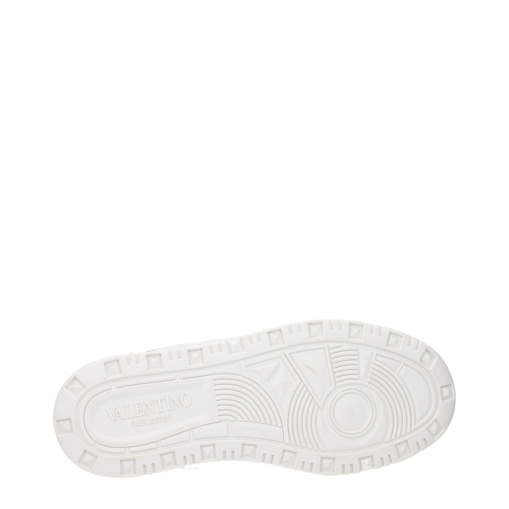 Valentino Garavani Weiße Leder-Sneaker mit niedrigem Schaft