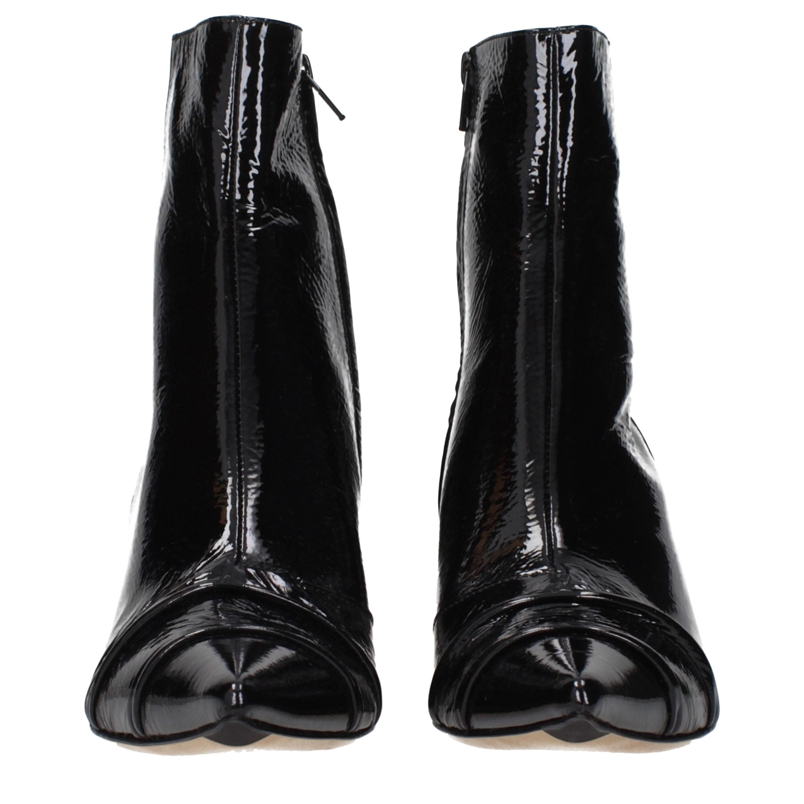 Maison Margiela Schwarze Leder-Stiefeletten