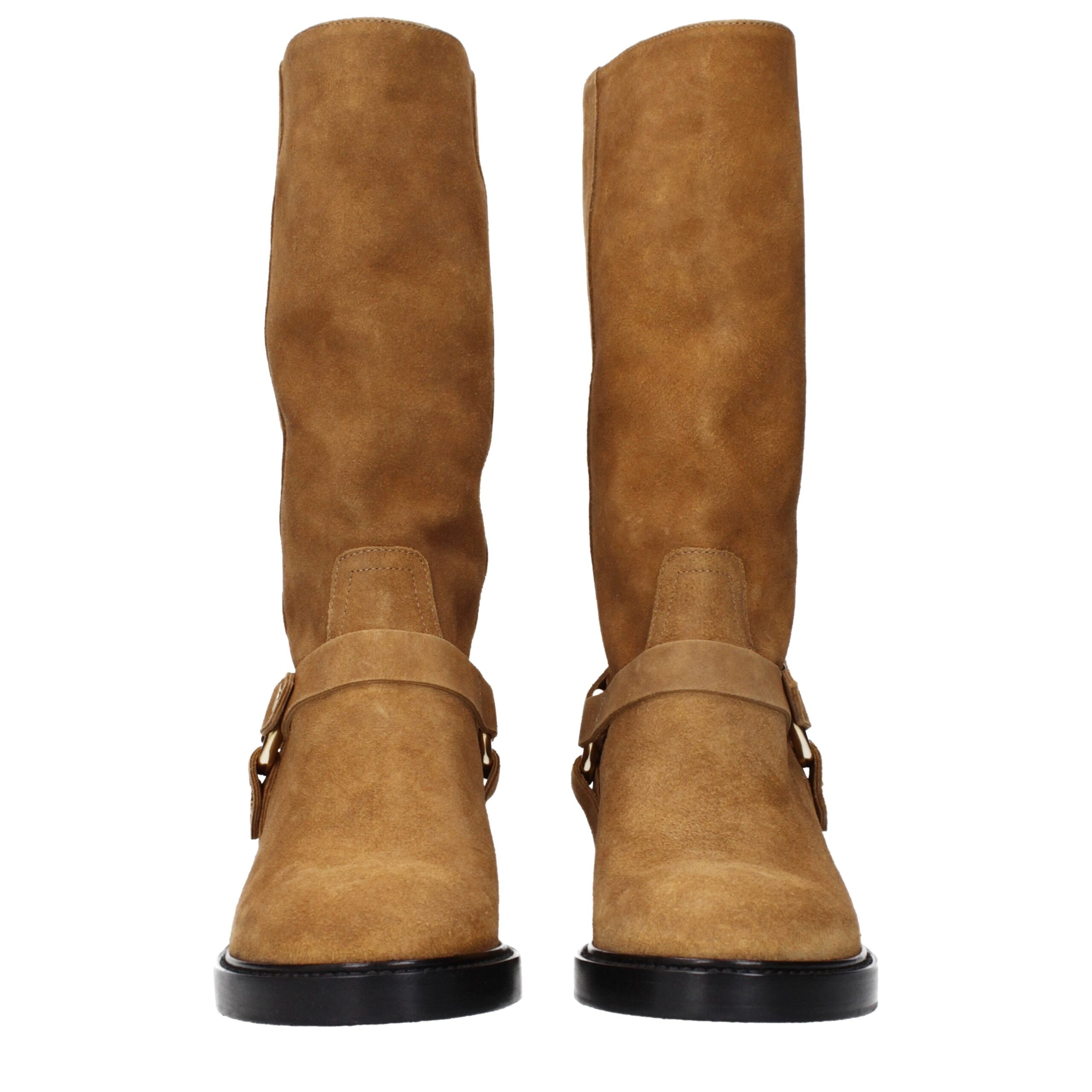 Chloé Braune Leder-Ankle-Boots