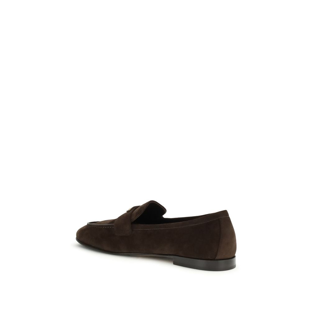 Prada Braune Kalbsleder Bos Taurus Slip-On Loafer