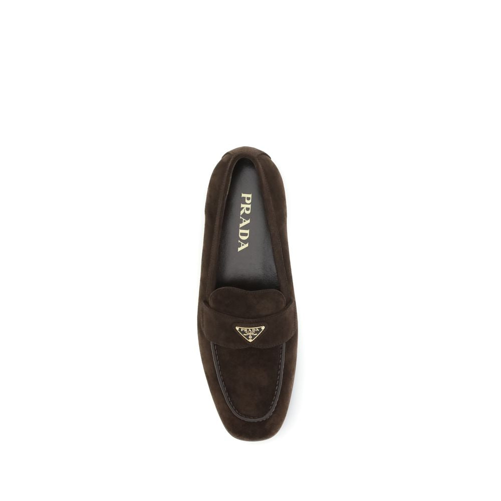 Prada Braune Kalbsleder Bos Taurus Slip-On Loafer