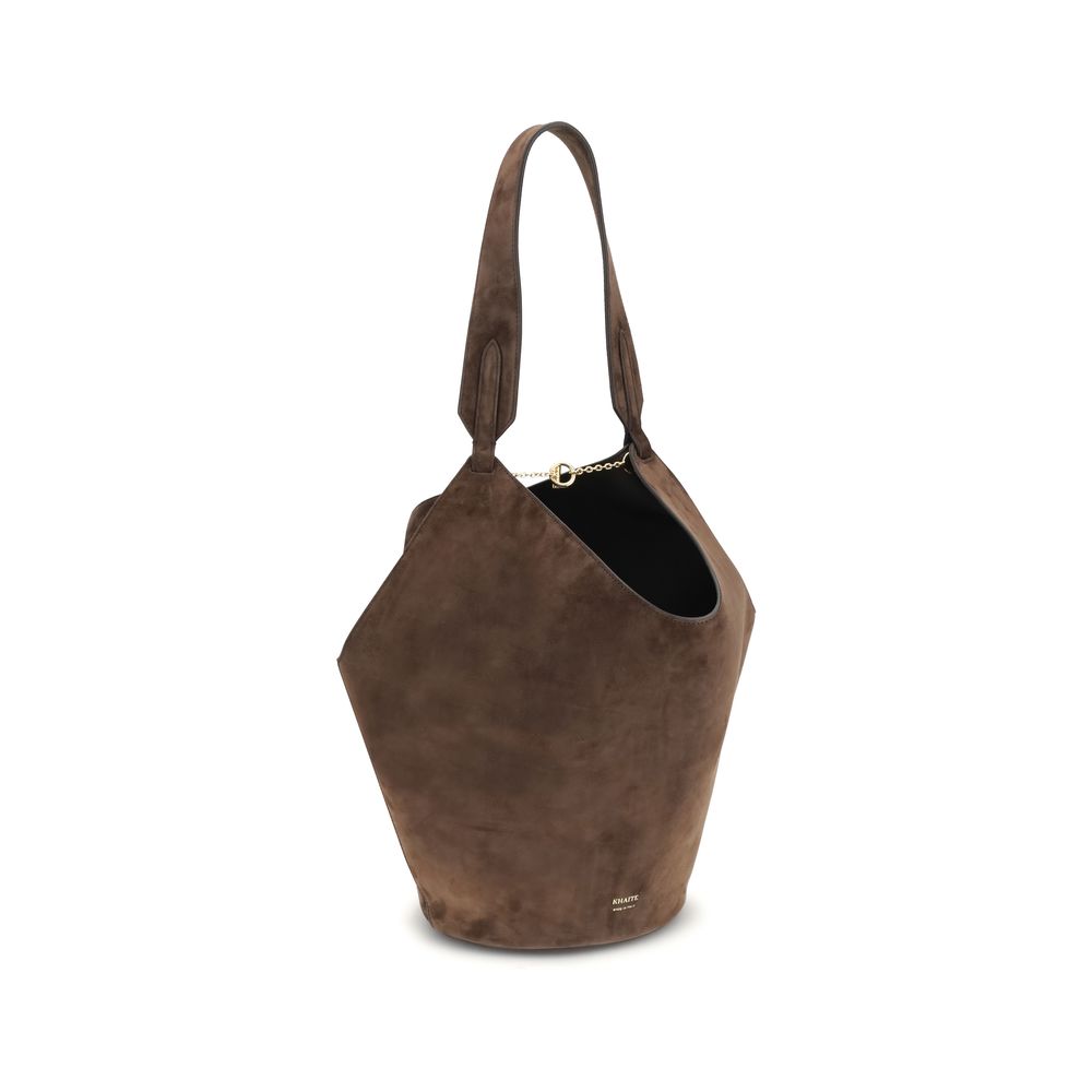 Khaite Braune Kalbsleder Bos Taurus Schultertasche
