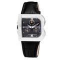 Laura Biagiotti Black Leather Dress Watch